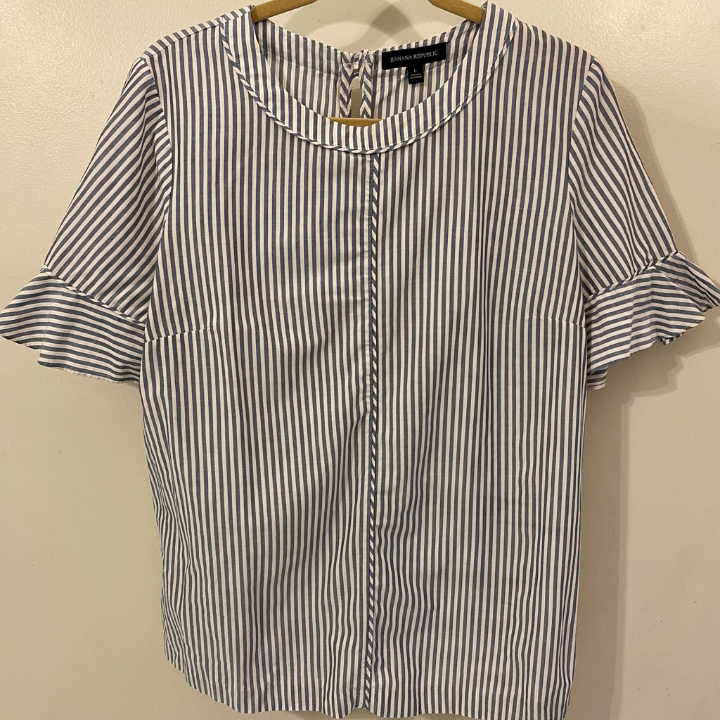 Banana Republic Size L Stripe Blouse